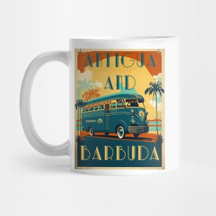 Antigua and Barbuda Vintage Travel Art Poster Mug